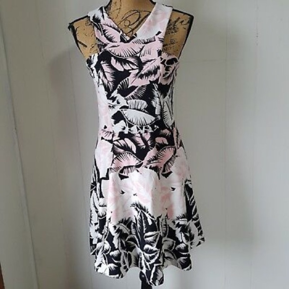 ⬇️ Express Floral Dress Black/Pink/White
